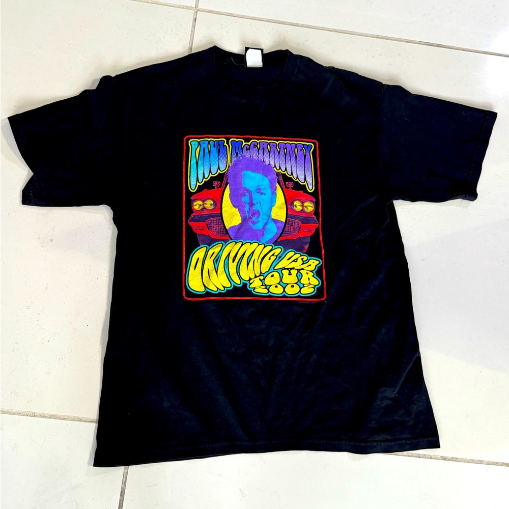 Vintage 2002 Paul McCartney Double Sided Band Shirt Men’s Size XL GIANT